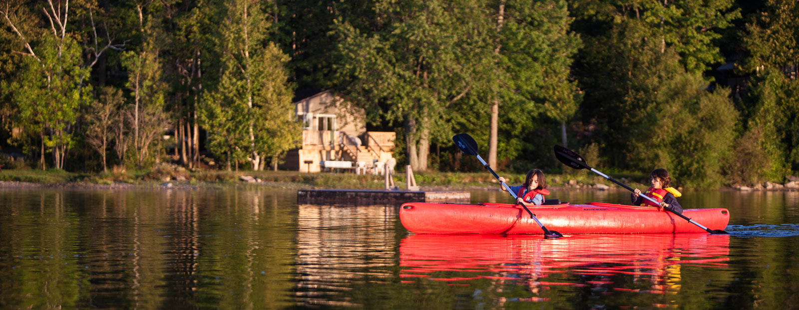 Calm waters of Miller Lake await you.